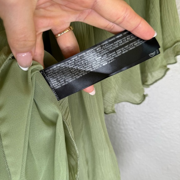 Mango Light Green Ruffled Dress - Picture 15 of 16